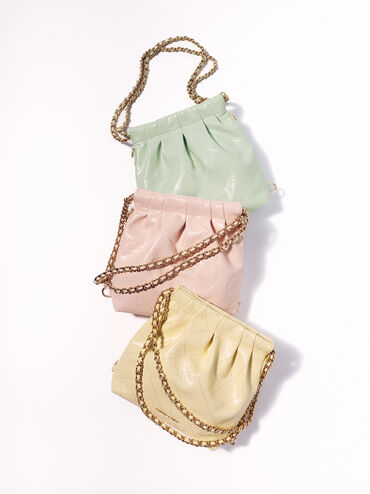 Duo Chain-Handle Two-Way Backpack, Butter Yellow, hi-res