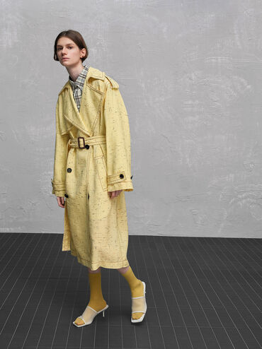 Loren Mesh Kitten-Heel Mules, White, hi-res