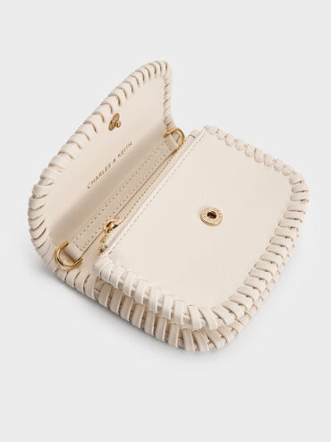 Blume Braided Chain-Handle Wallet, Cream, hi-res