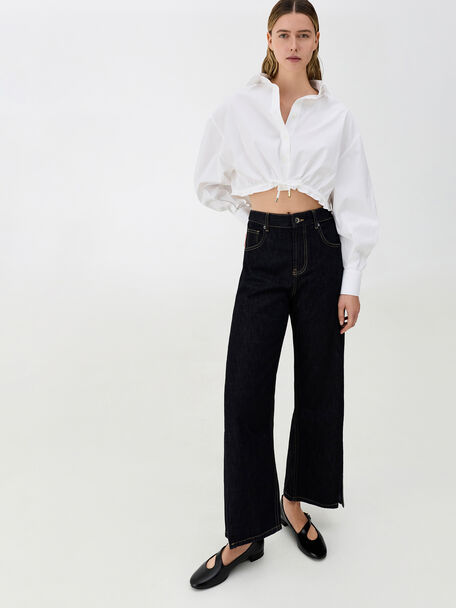 Daena Leather Asymmetric-Strap Mary Janes, Black Box, hi-res