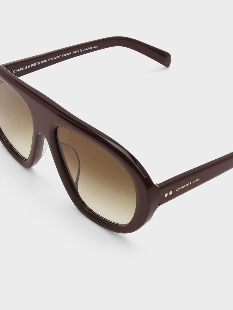 Ramone Aviator Sunglasses, Espresso Brown, hi-res