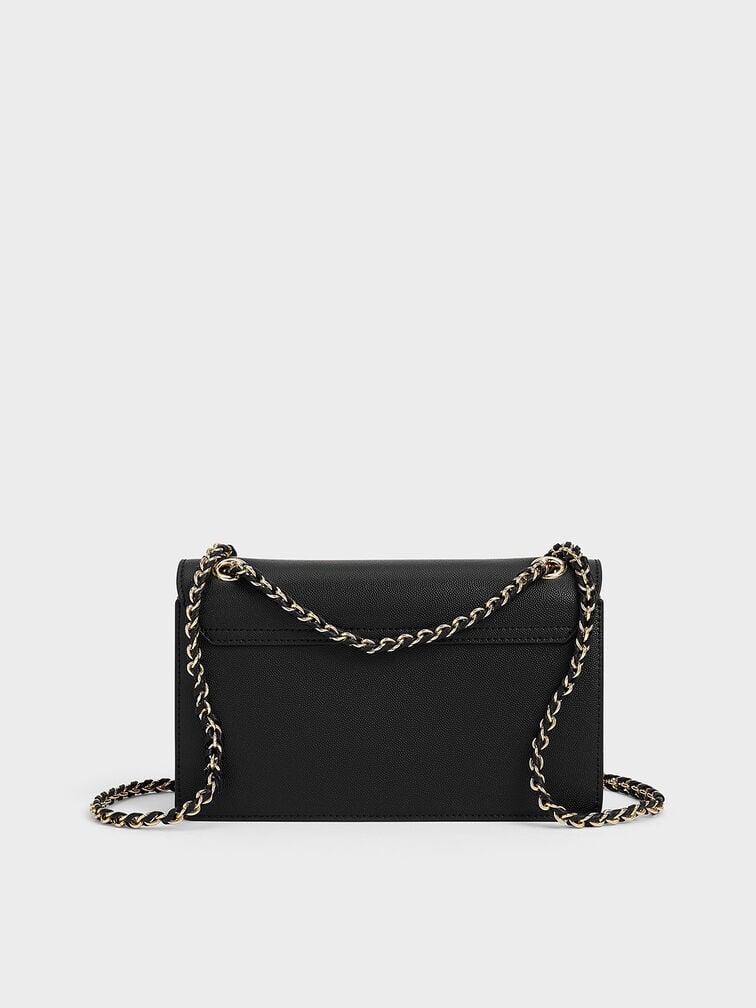 Everline Braided-Strap Shoulder Bag, Black, hi-res