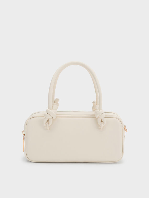 Sammie Knotted-Handle Boxy Bag, Cream, hi-res