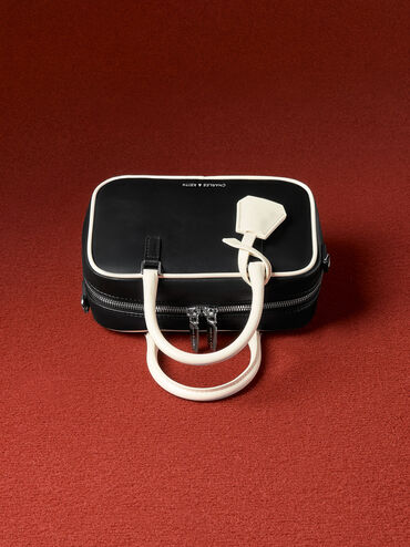 Mini Sianna Two-Tone Bowling Bag, Multi, hi-res