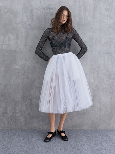 Suede & Leather Mary Janes, Black, hi-res