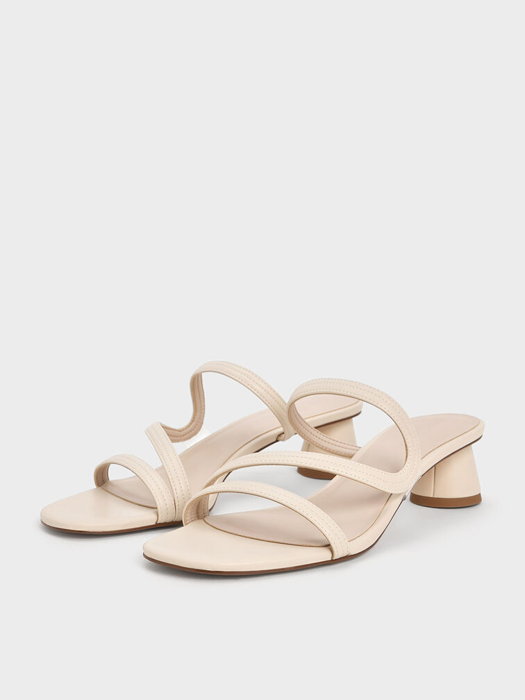 Arden Wavy Strap Mules, Chalk, hi-res