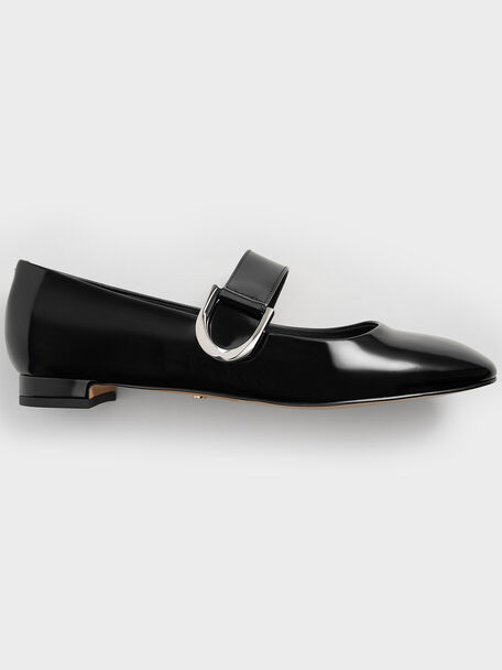Gabine Leather Mary Janes, Black Box, hi-res
