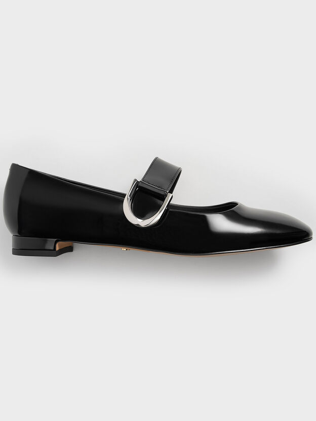Gabine Leather Mary Janes, Black Box, hi-res