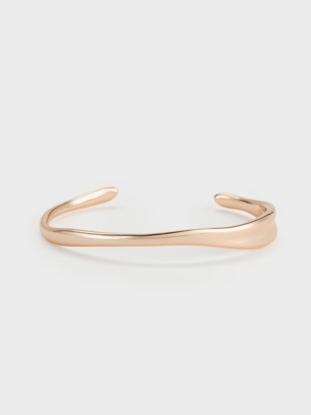 Donora Sculptural Cuff Bangle, Rose Gold, hi-res