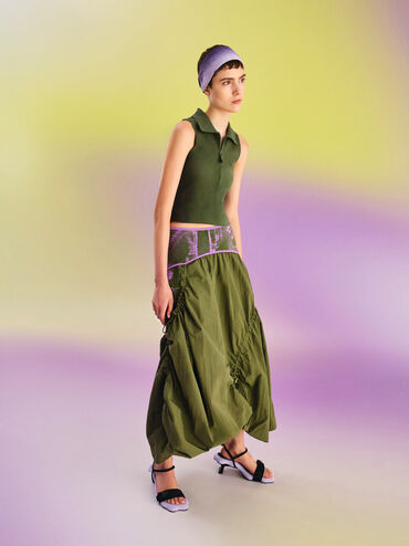 Recycled Polyester Knitted Gradient Reversible Headband, Multi, hi-res