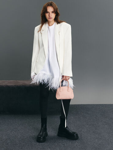 Nelly Bowling Bag, Light Pink, hi-res