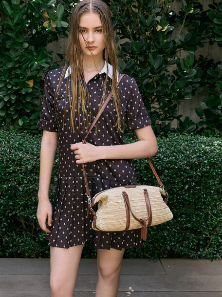 Fergie Woven Bowling Bag, Multi, hi-res