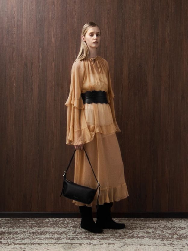 Larsen Buckle-Strap Shoulder Bag, Noir, hi-res