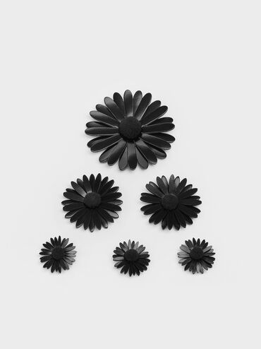 Polly Floral Appliques Set, Black Box, hi-res