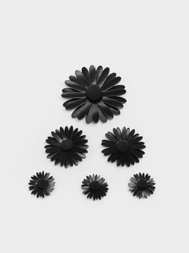 Polly Floral Appliques Set, Black Box, hi-res