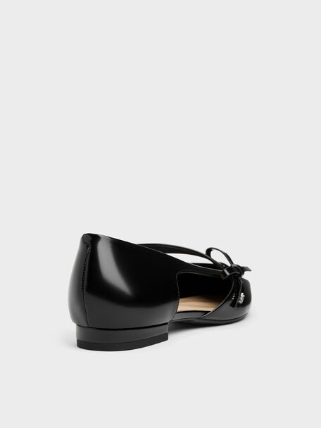 Anastasia Leather D'Orsay Flats, Black Box, hi-res