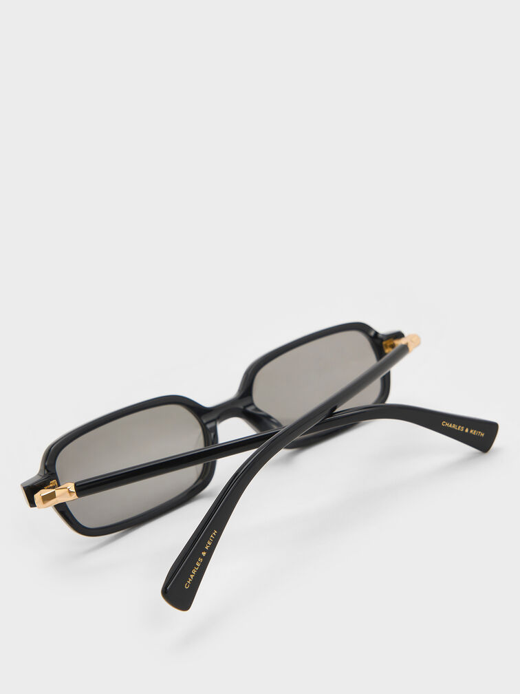 Bree Rectangular Sunglasses, Black, hi-res