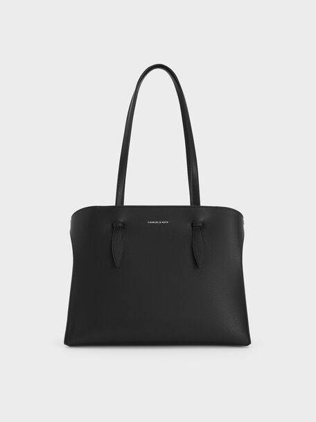 Allyn Elongated-Handle Tote Bag, Noir, hi-res