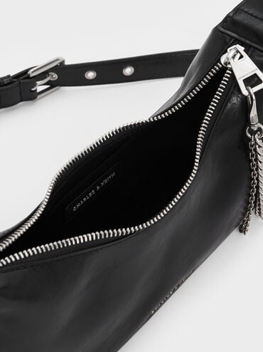 Atwood Chain-Embellished Shoulder Bag, Noir, hi-res