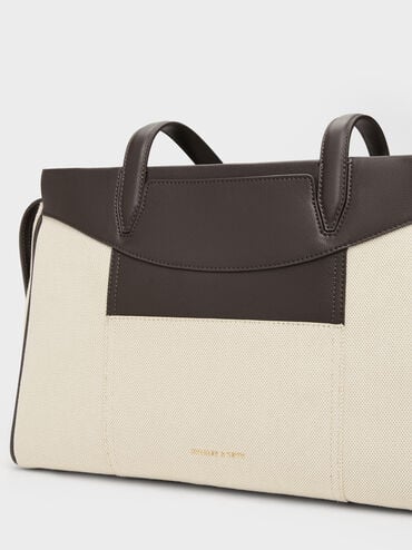 Raon Canvas Tote Bag, Espresso Brown, hi-res