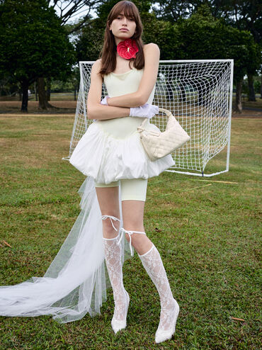 Kyra Embroidered-Mesh Stiletto Pumps, White, hi-res