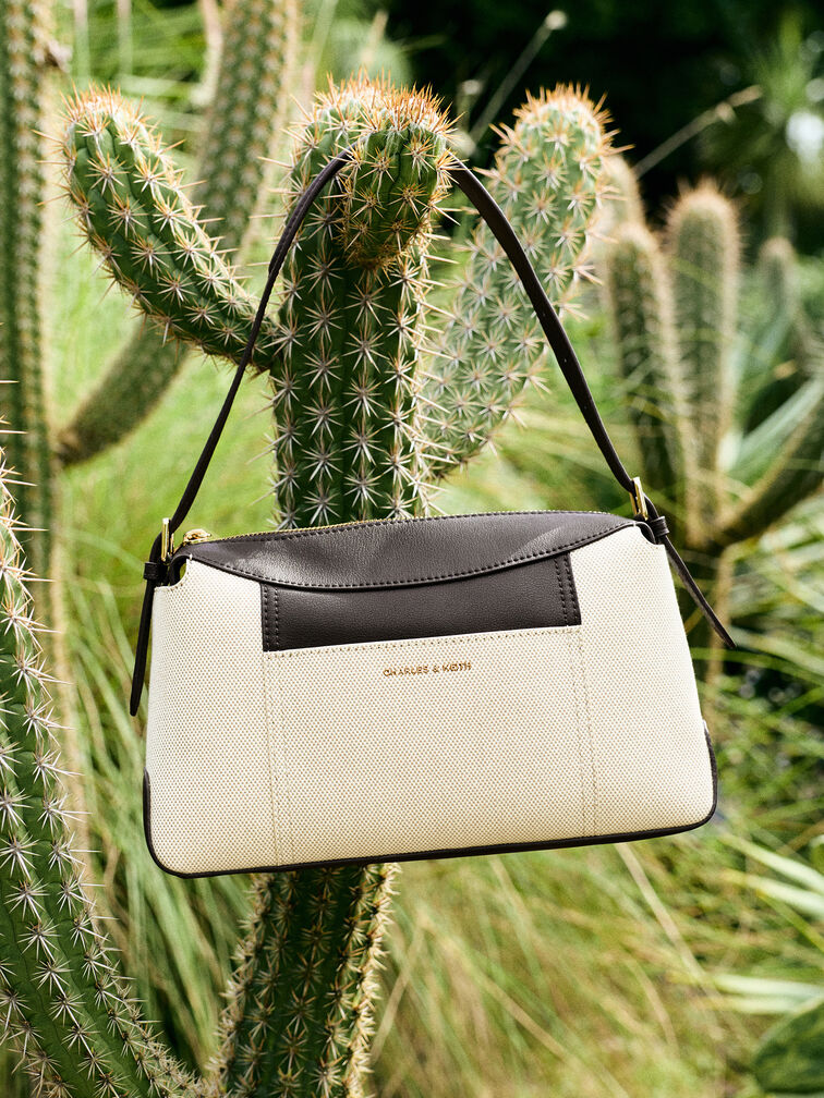 Roan Canvas Top Handle Bag, Espresso Brown, hi-res