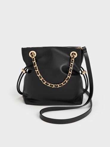 Arya Braided-Strap Double-Handle Crossbody Bag, Black, hi-res