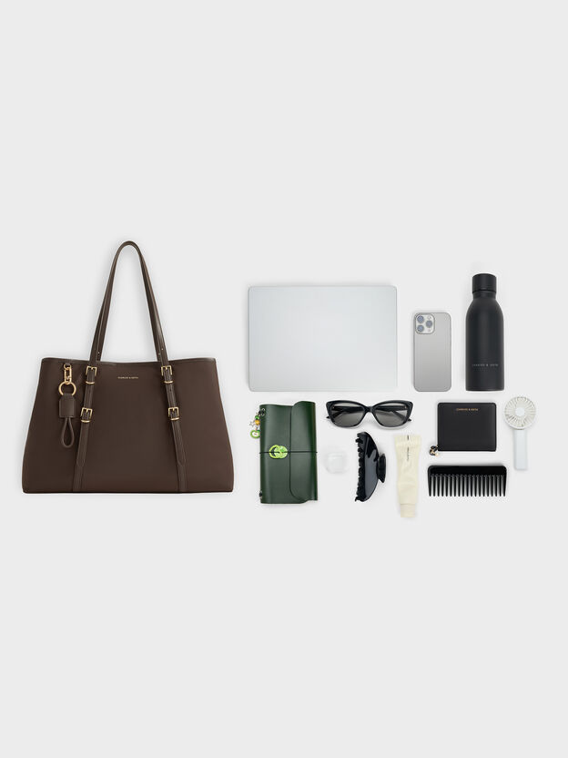 Levy Nylon Tote Bag, Espresso Brown, hi-res