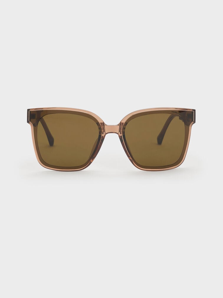 Brea Foldable Sunglasses, Chestnut Brown, hi-res