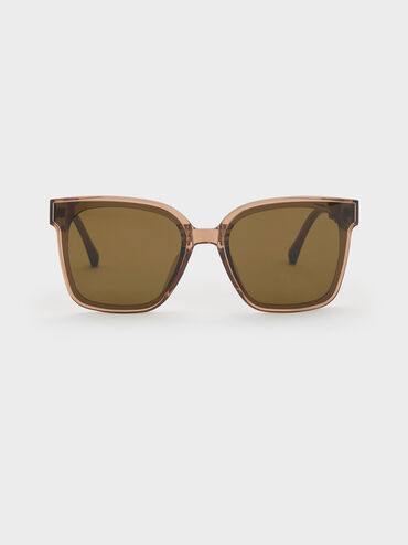 Brea Foldable Sunglasses, Chestnut Brown, hi-res