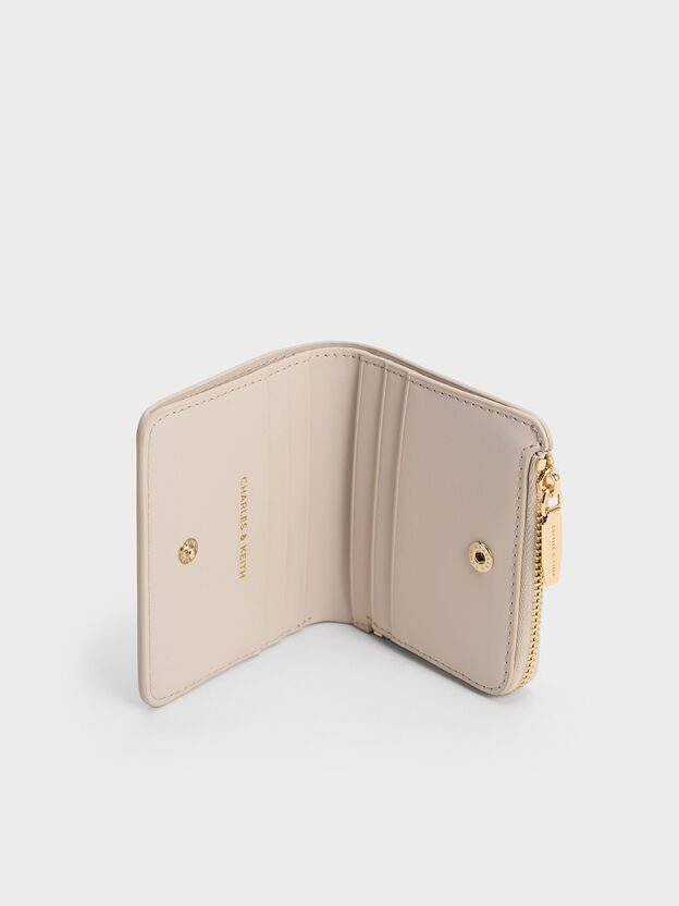 Keely Top Zip Small Wallet, Oat, hi-res