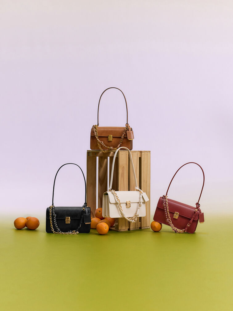 Acelynn Rope-Chain Shoulder Bag, Black, hi-res