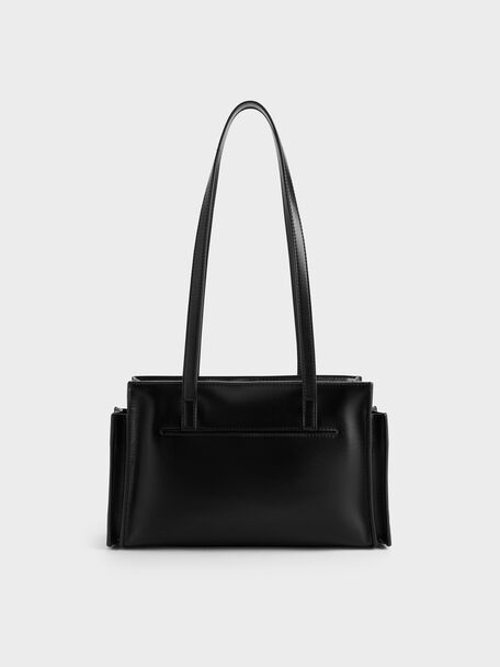 Zevon Multi-Pocket Tote Bag, Noir, hi-res