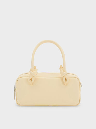 Sammie Knotted-Handle Elongated Bag, Butter Yellow, hi-res