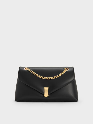 Lilibet Chain-Strap Bag, Black, hi-res