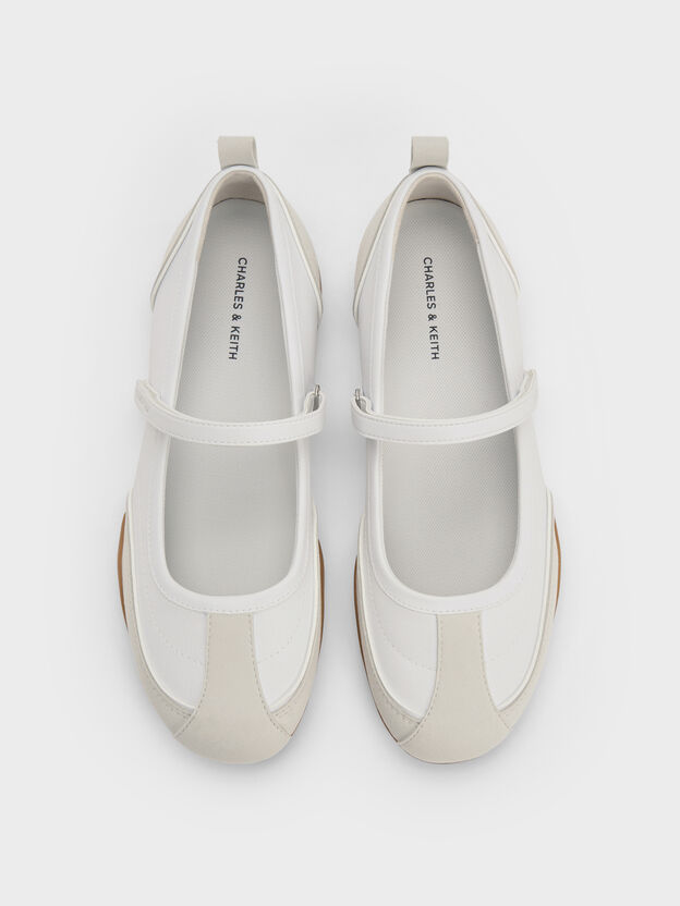 Louise Two-Tone Mary Jane Sneakers, White, hi-res