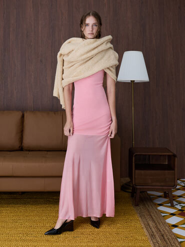 Patent Translucent-Heel Slingback Wedges, Black Patent, hi-res