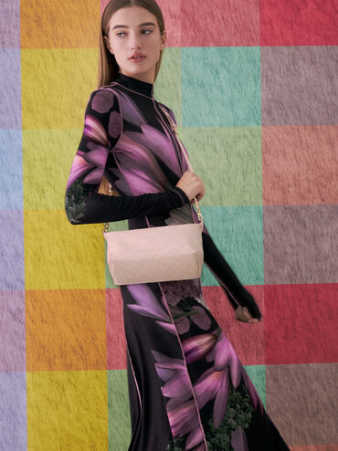 Duo Quilted Shoulder Bag, Soft Pink, hi-res