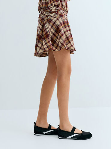 Jace Mary Jane Sneakers, Black Textured, hi-res