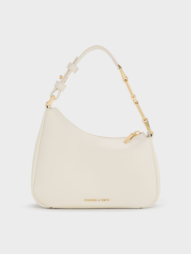 Mini Agatha Chain-Strap Shoulder Bag, Cream, hi-res
