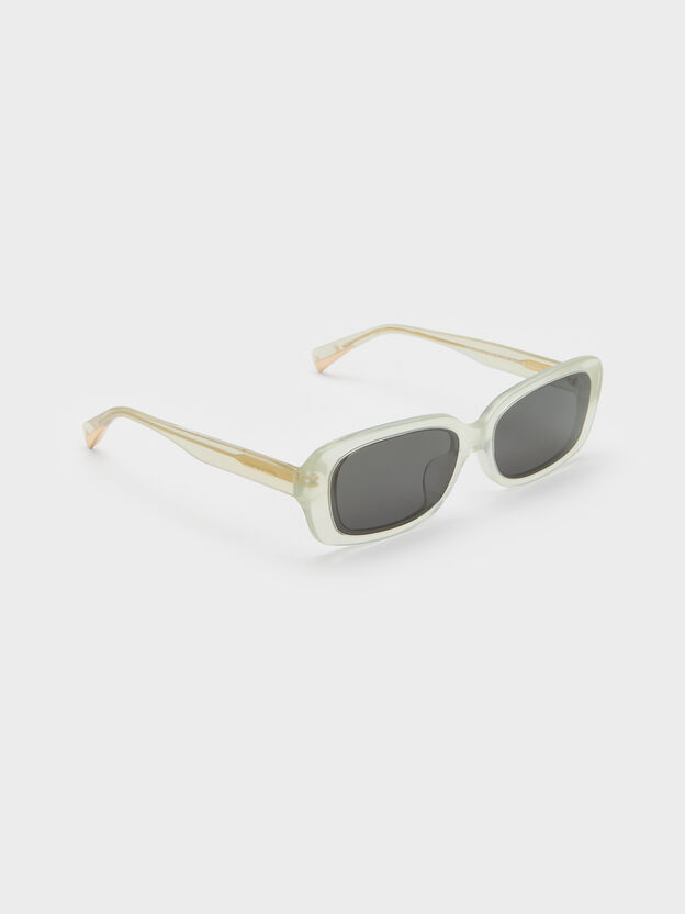 Aubrey Rectangular Sunglasses, Mint Green, hi-res