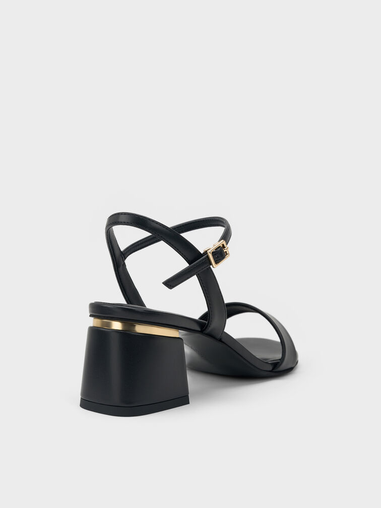 Sylva Block-Heel Sandals, Black, hi-res