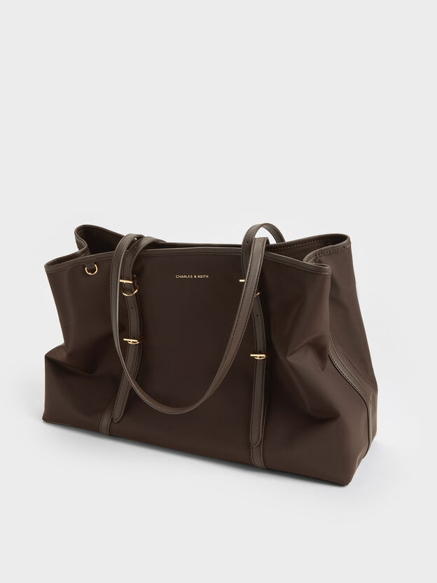 Levy Nylon Tote Bag, Espresso Brown, hi-res