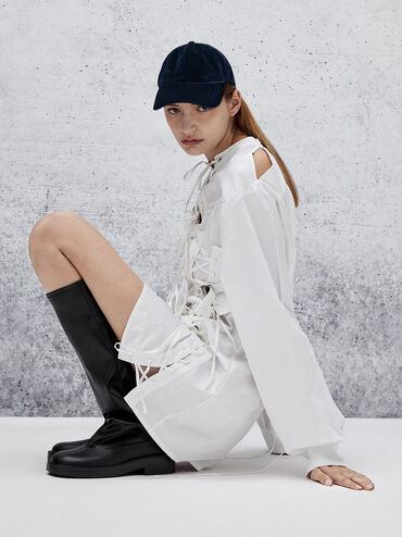 Jett Knee-High Boots, Black, hi-res