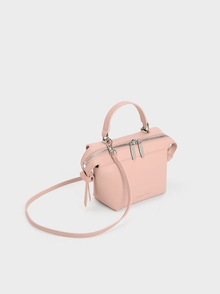Aurelie Knotted Top Handle Bag, Pink, hi-res