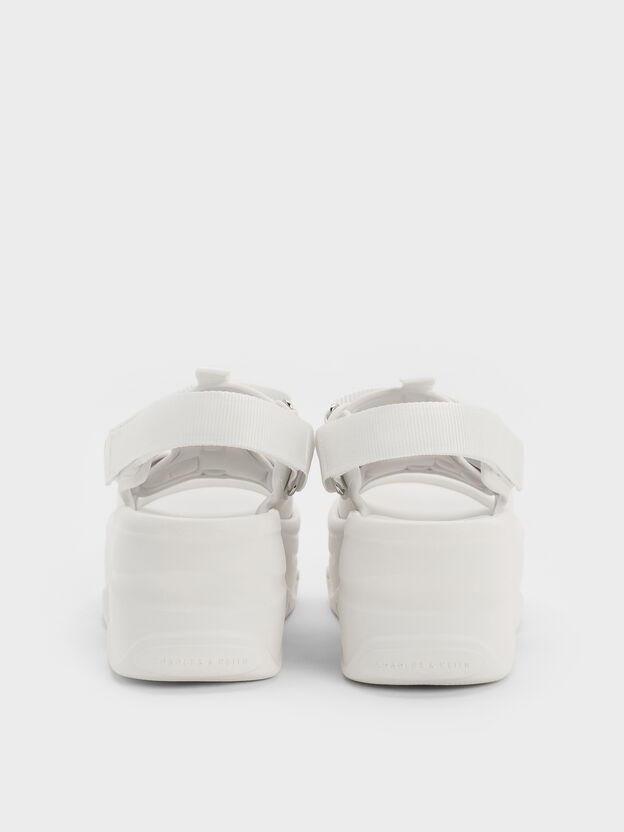 Flatform Sports Sandals, White, hi-res