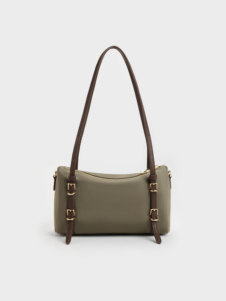 Mini Levy Nylon Shoulder Bag, Deep Olive, hi-res