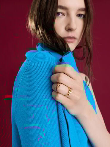 Athalia Bow Ring, Rose Gold, hi-res