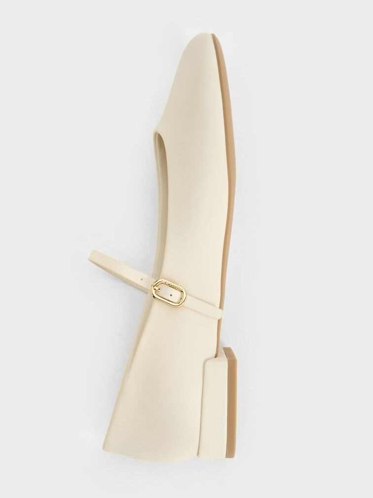 Gertrude Round-Toe Mary Janes, Chalk, hi-res