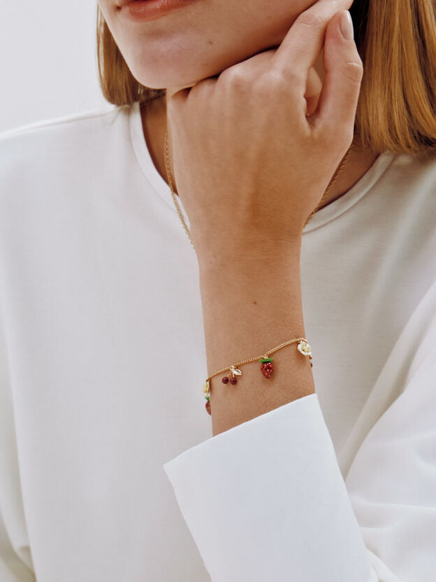 Francie Charm Bracelet, Gold, hi-res